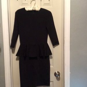 Black peplum dress